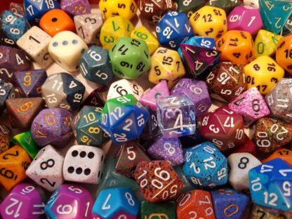 Dice - Polyhedral and Dot (Assorted Colours and Sizes)