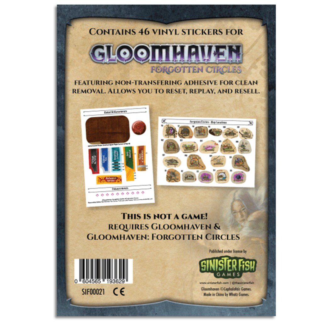 Gloomhaven Circles Removable Stickers Mind Games