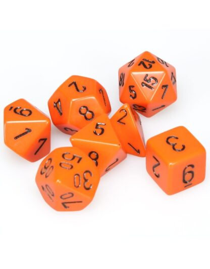 Dice Set - 4-20 - Opaque Orange w/Black