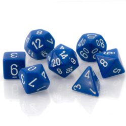 Dice Set - 4-20 - Opaque Blue w/White