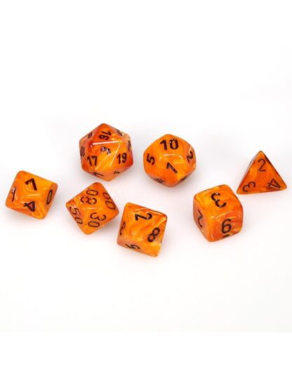 Dice Set - 4-20 - Vortex - Orange w/Black