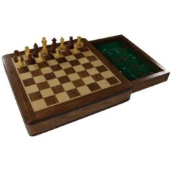 Chess Set - Hawkley - Magnetic Drawer - Acacia - 25cm (Royal Oak)
