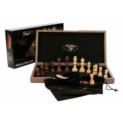 Chess Set - Folding Walnut - 38cm 15in - Image 2