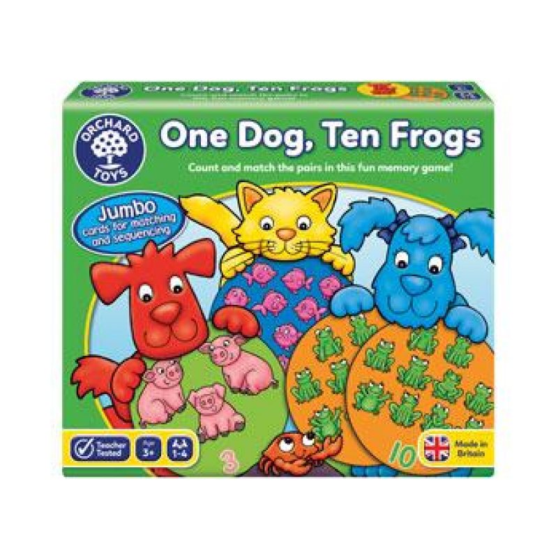 One Dog, Ten Frogs