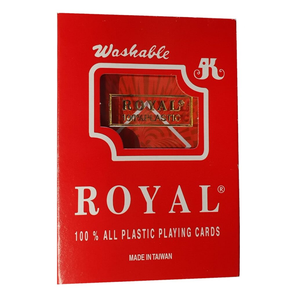 Royal Playing Cards - 2decks Poker Size Royal 100 Carte Da Gioco In Plastica In Custodia Di Plastica 853237004989