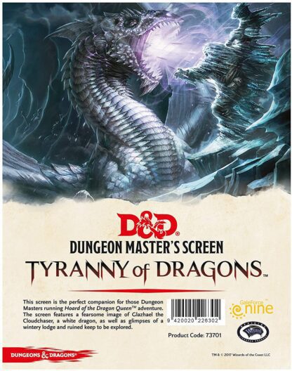 D&D - Dungeon Masters Screen - Tyranny of Dragons (Hoard of the Dragon Queen) - Image 2
