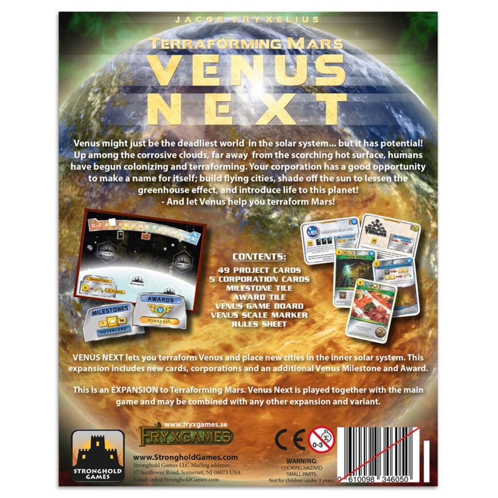 Stronghold Games Terraforming Mars: Venus Next Expansion - Explora y coloniza Venus con Nuevas