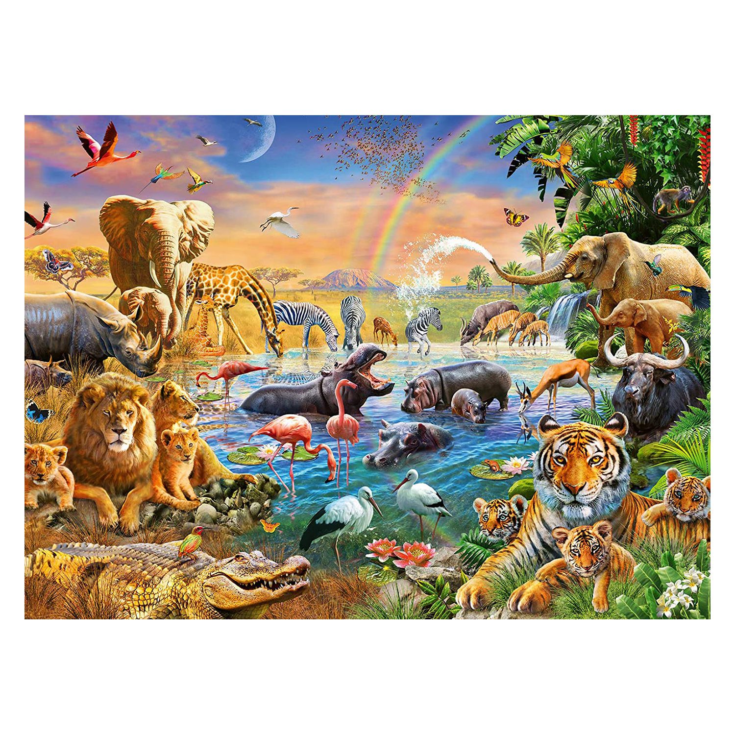 Savannah Jungle Waterhole - 100pc - Image 2