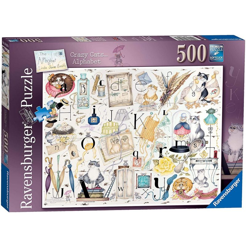 Crazy Cats Alphabet - 500pc
