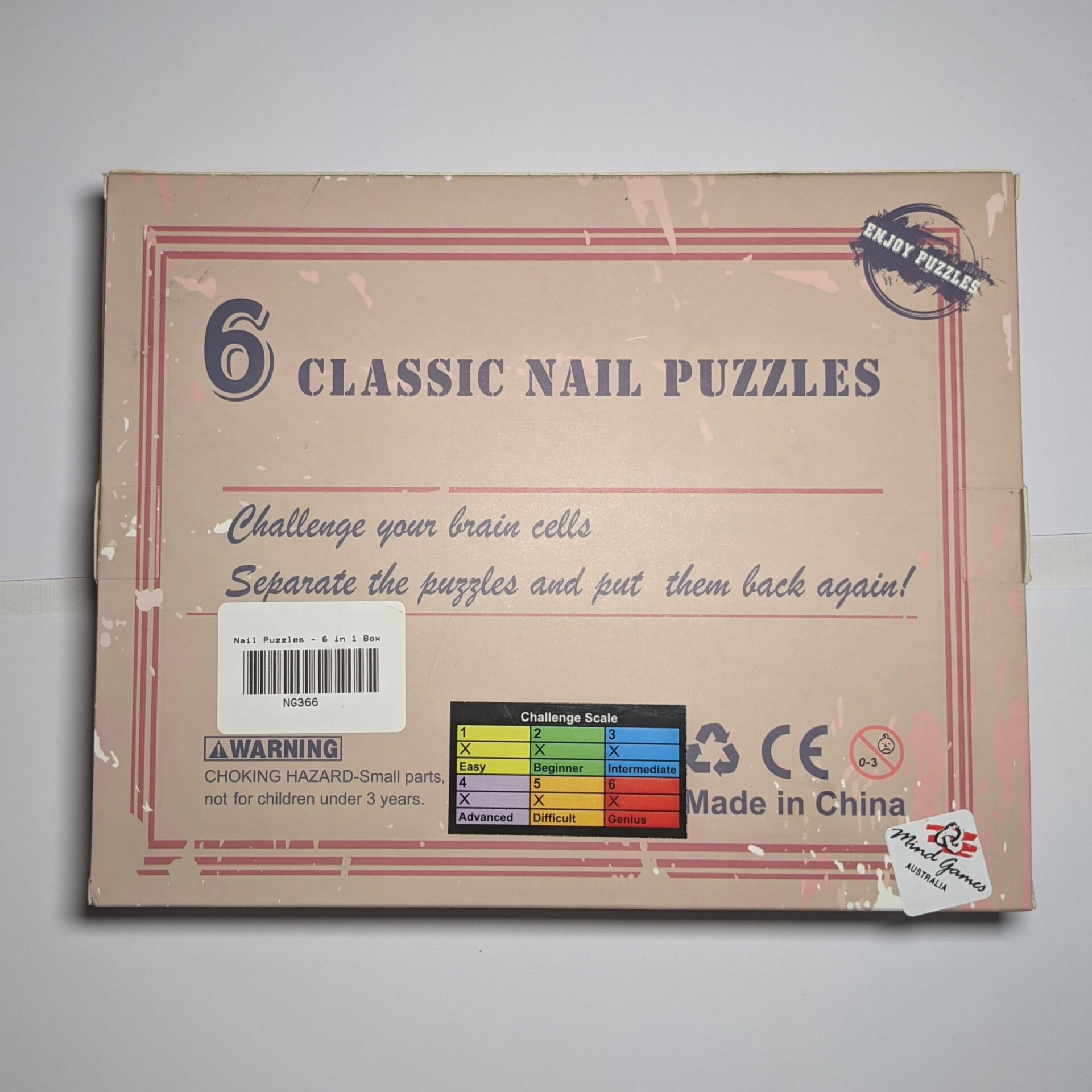 Nail Puzzles 6 in 1 Box Mind Games
