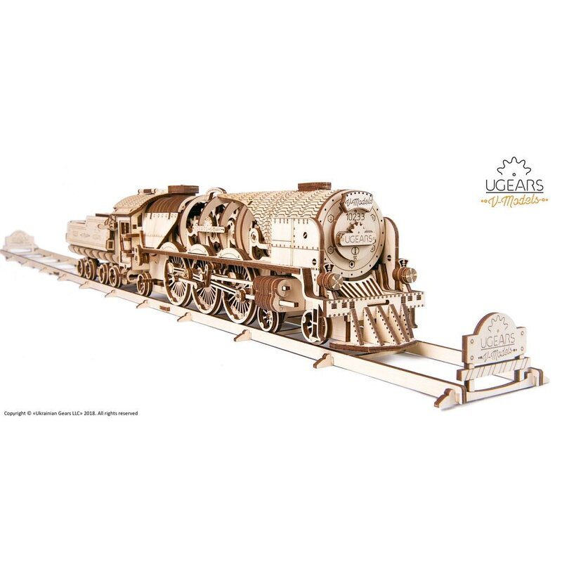 UGears - V-Express Steam Train & Tender - Image 3