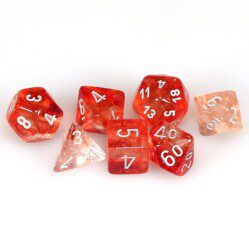 Dice Set - 4-20 - Nebula Red w/Silver