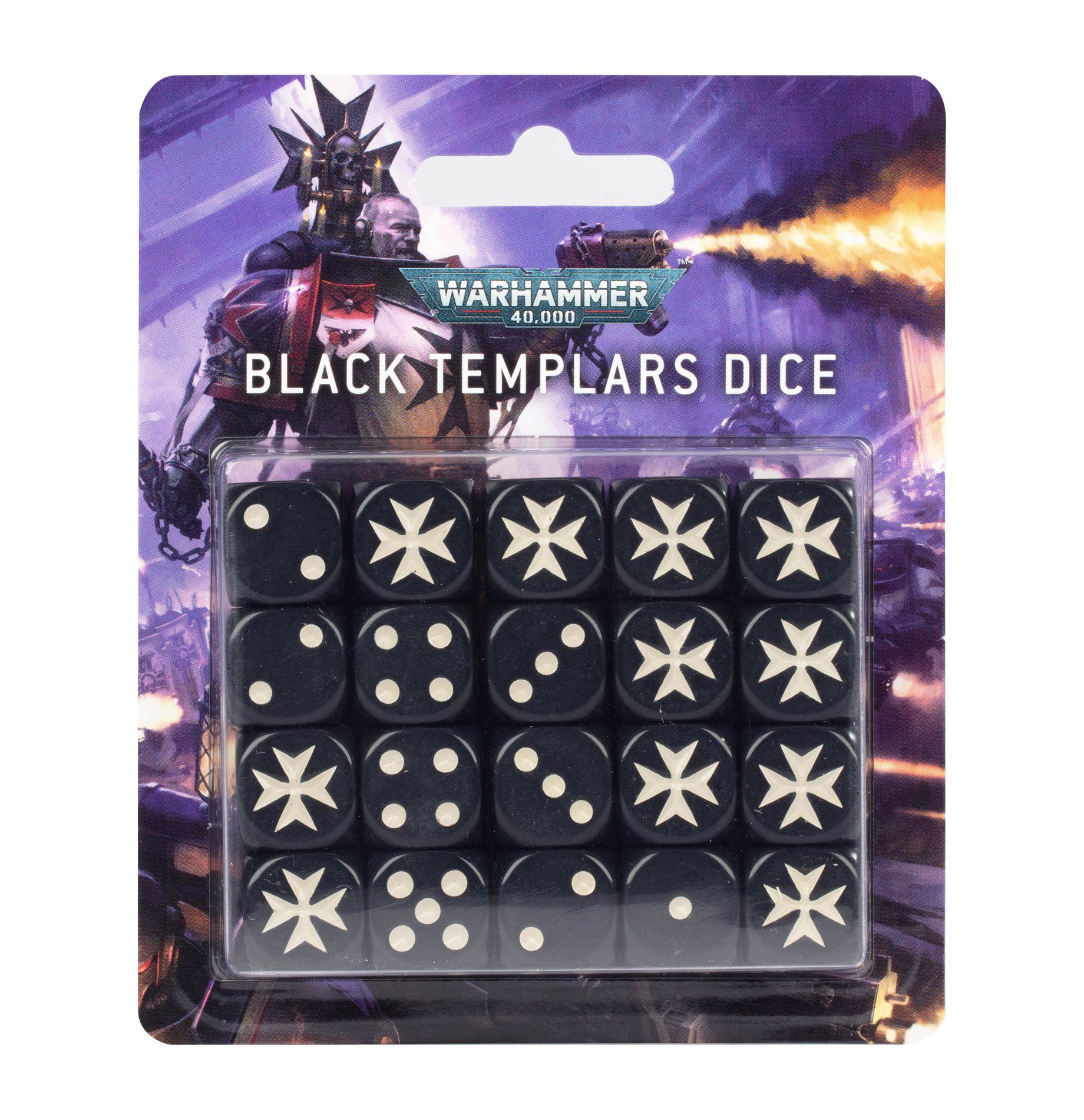 55-51 Warhammer 40000: Black Templars Dice Set