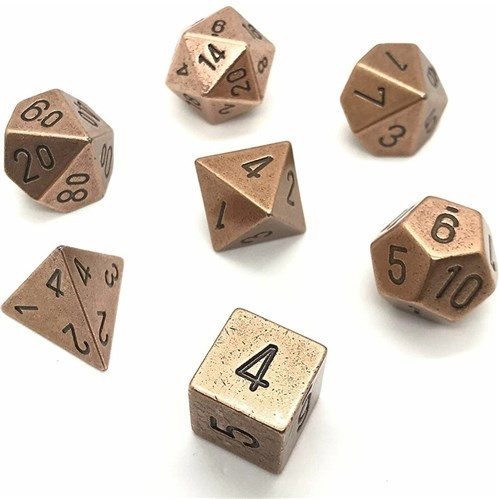 Dice Set - 4-20 - Metal - Copper
