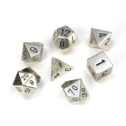 Dice Set - 4-20 - Metal - Silver