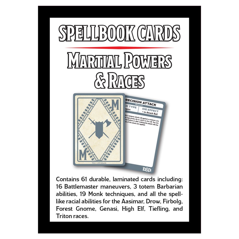 D&D - Spellbook Cards - Martial Powers & Races - Image 3