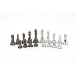 Chess Men - Silver/Titanium Black - 101mm Weighted
