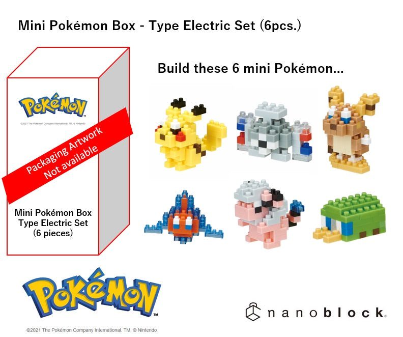 Nanoblock Mini Pokemon Electric Type Set - Image 2