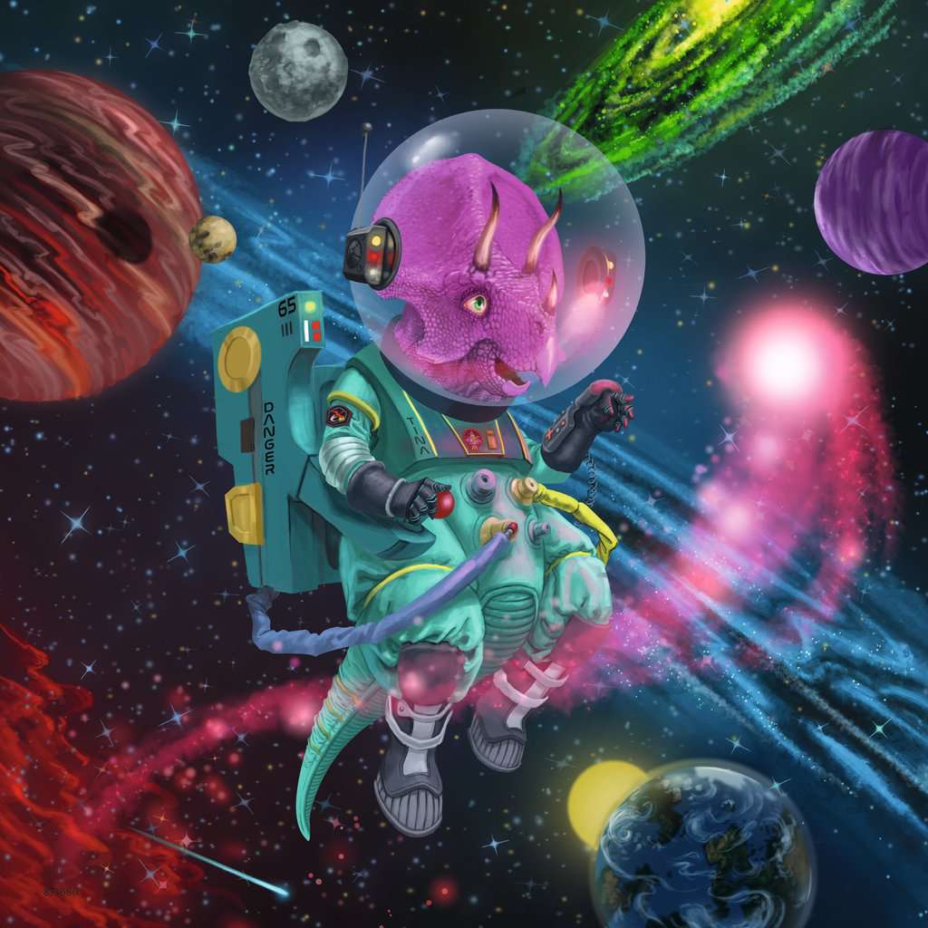 Dinosaurs in Space Puzzle 3x49pc - Image 2