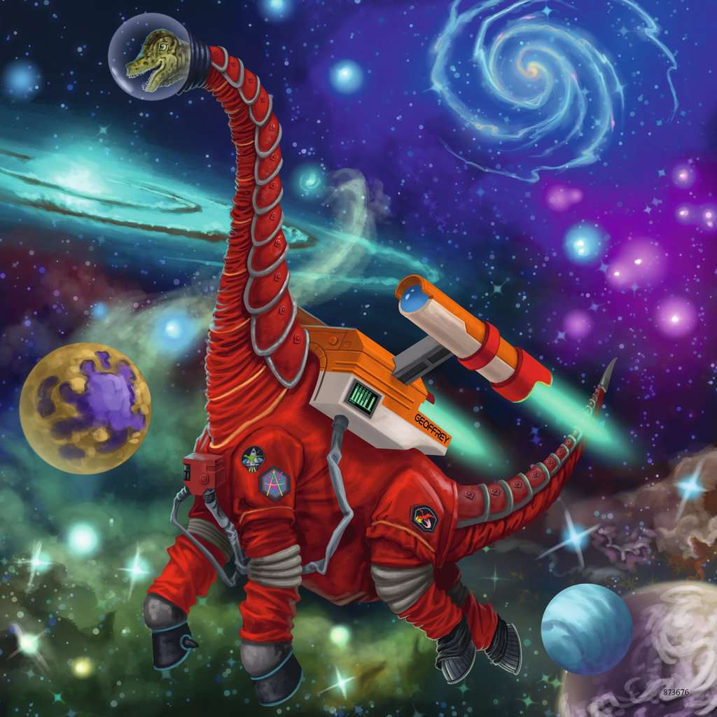 Dinosaurs in Space Puzzle 3x49pc - Image 4