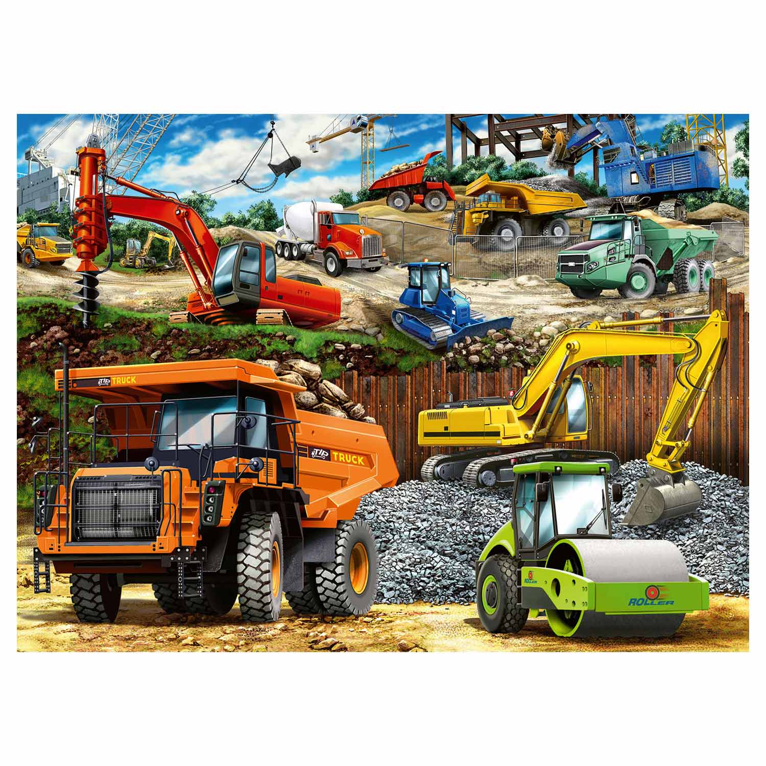 Construction Vehicles Puzzle 100pc - Image 2