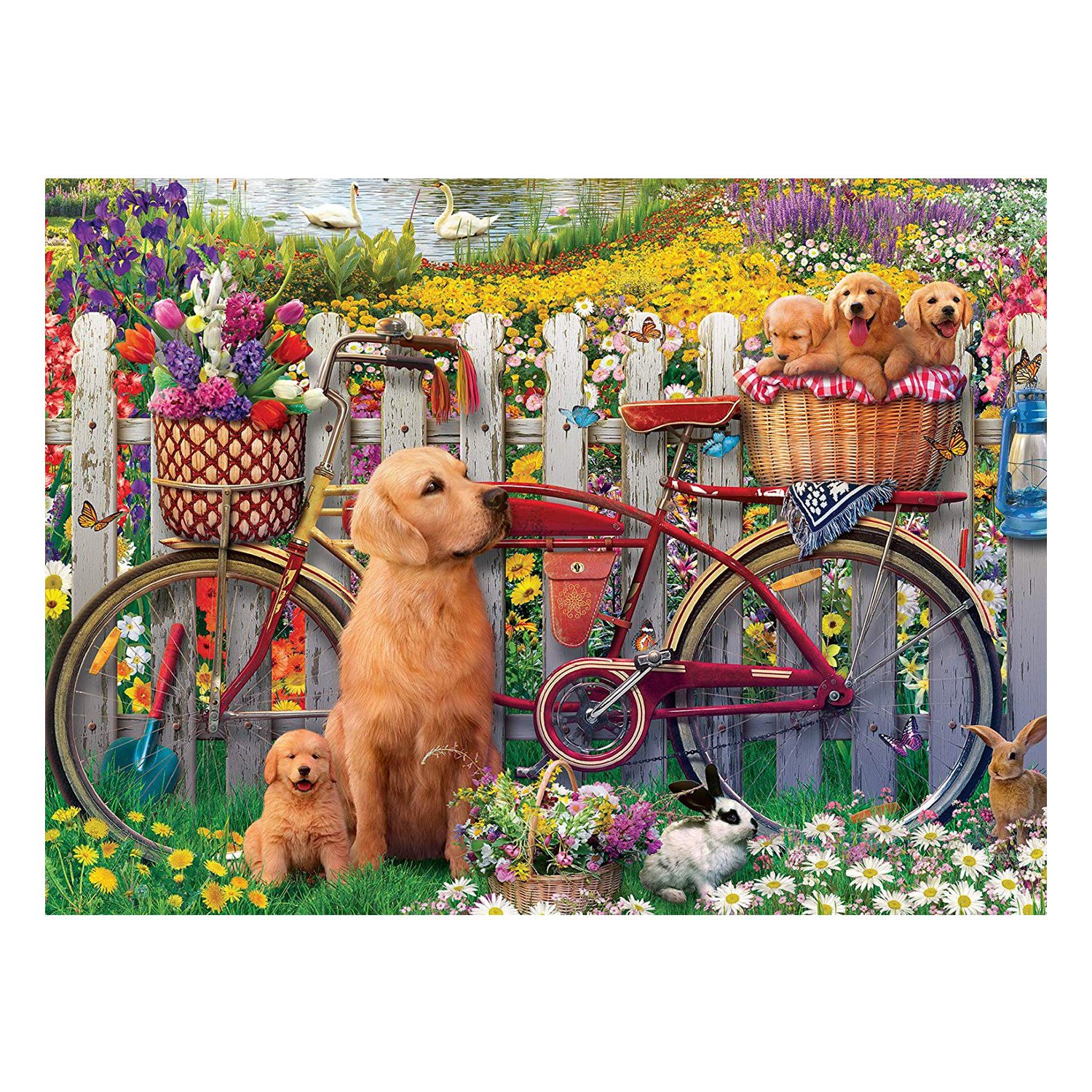 Cute Dogs In The Garden - 500pc - Image 2