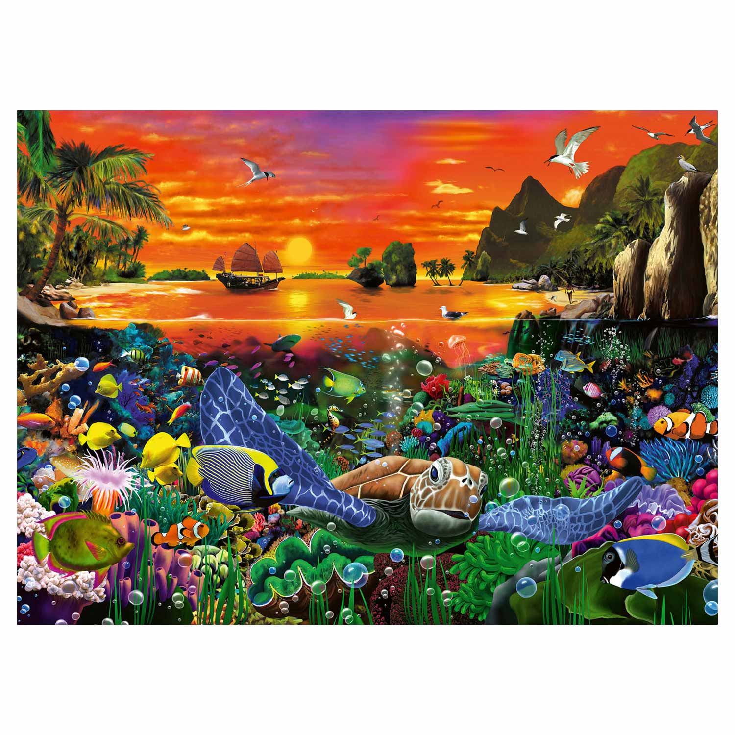 Turtle in the Reef - 500pc - Image 2