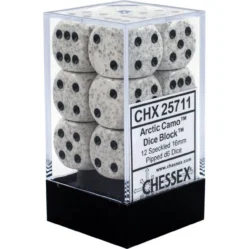Dice Set - 12 x 16mm D6 - Speckled Arctic