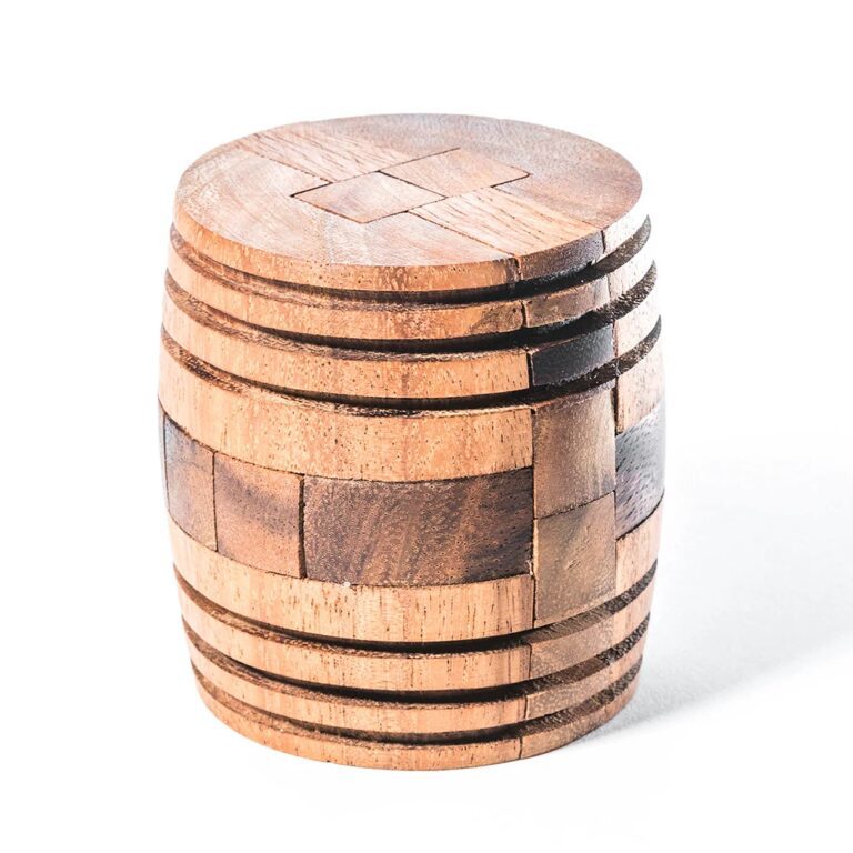 Barrel Puzzle Wood Mind Games