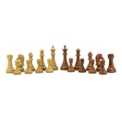 Chess Men - Brown & Boxwood - Woodgrain Finish - 110mm