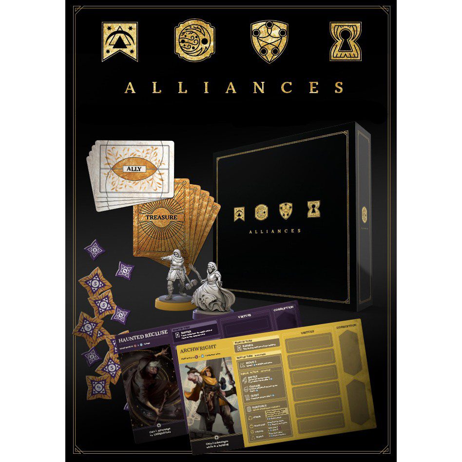 Return to Dark Tower - Kickstarter Bundle - 3 Expansions (Dark Horde, Alliances, and The Coffers), Card Sleeves, and Neoprene Game Mat - Image 2