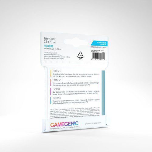 Gamegenic Prime Board Game Sleeves - Square Sized (73mm x 73mm) (50 Sleeves Per Pack) - Image 2