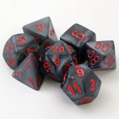 Dice Set - 4-20 - Velvet Black w/Red - Image 2