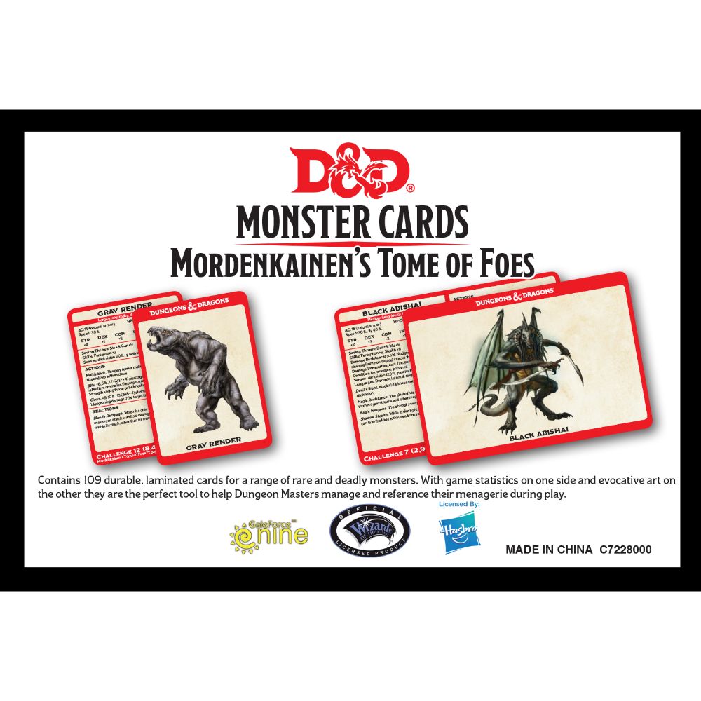 D&D - Spellbook Cards - Monster Deck Mordenkainens Tome of Foes - Image 3