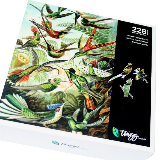 Hummingbirds (Ernst Haeckel) - Wooden Jigsaw Puzzle - 228pc - Image 7