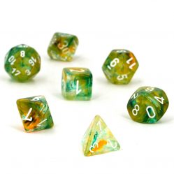 Dice Set - 4-20 - Nebula Spring / White Luminary