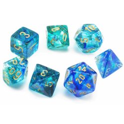 Dice Set - 4-20 - Nebula Oceanic / Gold Luminary