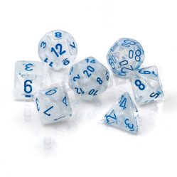 Dice Set - 4-20 - Mini Borealis Icicle / Light Blue Luminary