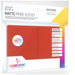 Gamegenic Matte Prime Card Sleeves Red (66mm x 91mm) (100 Sleeves Per Pack)