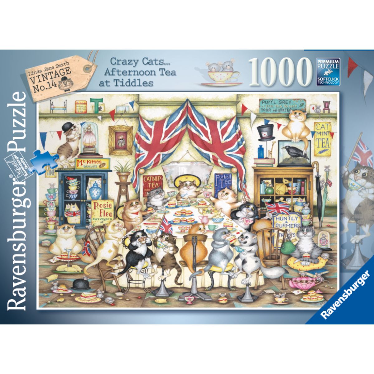 CrazyCats Afternoon Tea Tiddles 1000pc