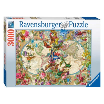 Flora & Fauna World Map - 3000pc