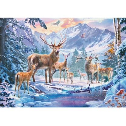 Deer and Stag in Winter - 1000pc - Image 2