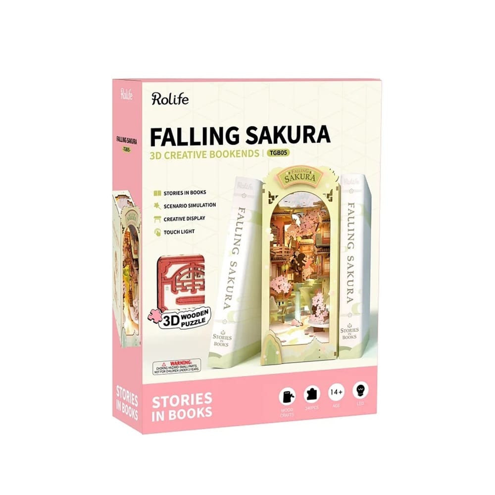 DIY Bookends - Falling Sakura