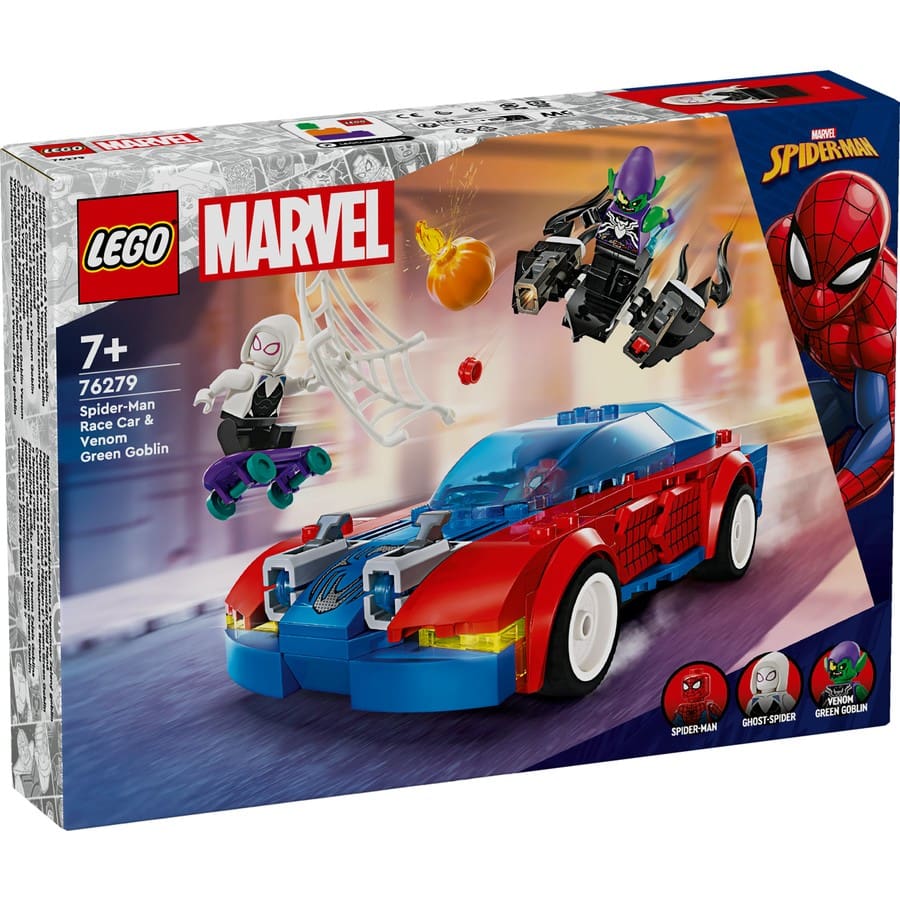 Marvel - Spider-Man Race Car & Venom Green Goblin