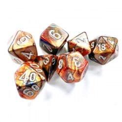 Dice Set - 4-20 - Mini Lustrous Gold w/Silver