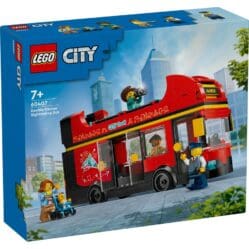 City - Red Double-Decker Sightseeing Bus