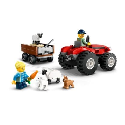 City - Red Farm Tractor with Trailer & Sheep - Image 4