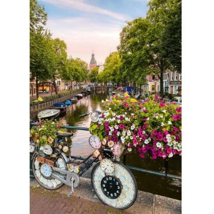 Bicycle and Flowers in Amsterdam - 1000pc - Image 2