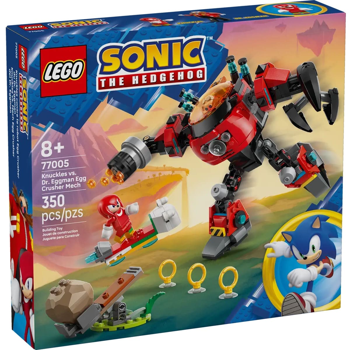 Sonic - Knuckles vs. Dr. Eggman Egg Crusher Mech