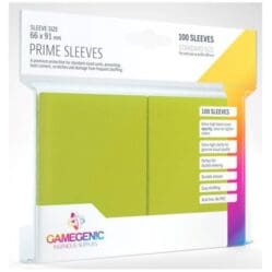 Gamegenic Prime Card Sleeves Lime (66mm x 91mm) (100 Sleeves Per Pack)